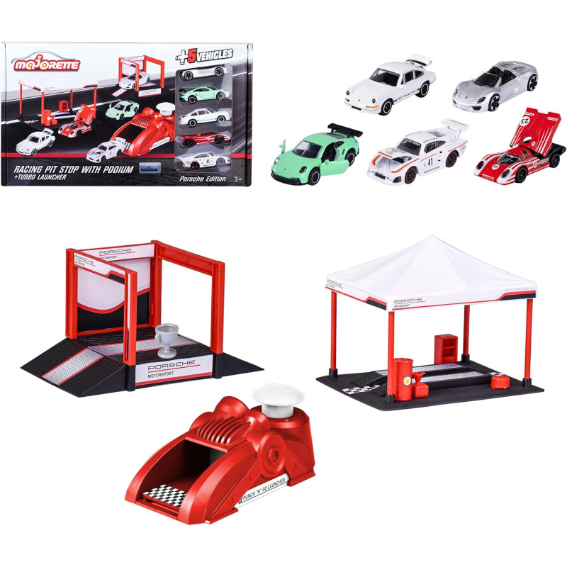 Stand de course et podium Porsche - MAJORETTE