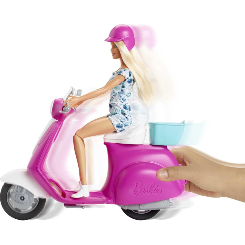 Barbie et son scooter - Barbie - MATTEL