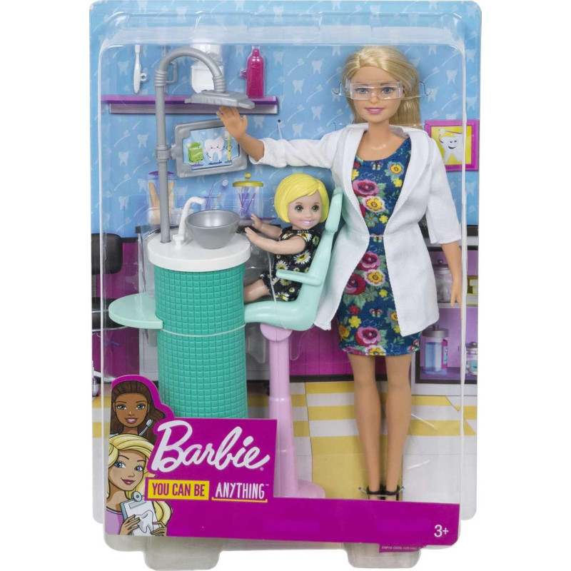 Barbie coffret dentiste blonde - Barbie - MATTEL