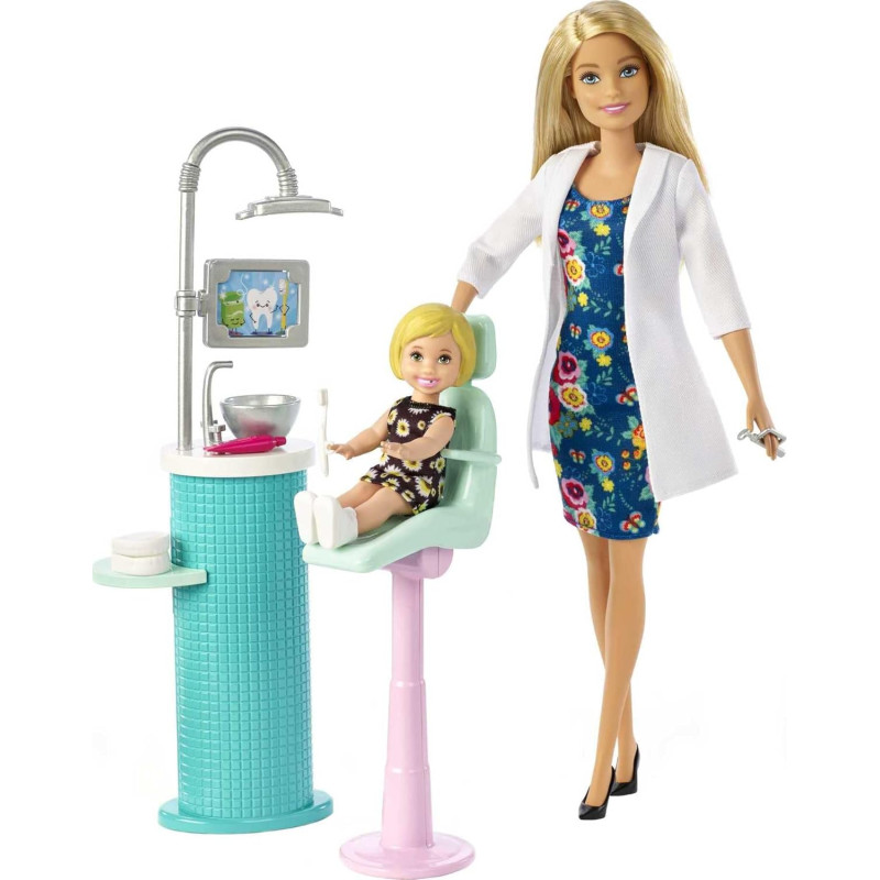 Barbie coffret dentiste blonde - Barbie - MATTEL