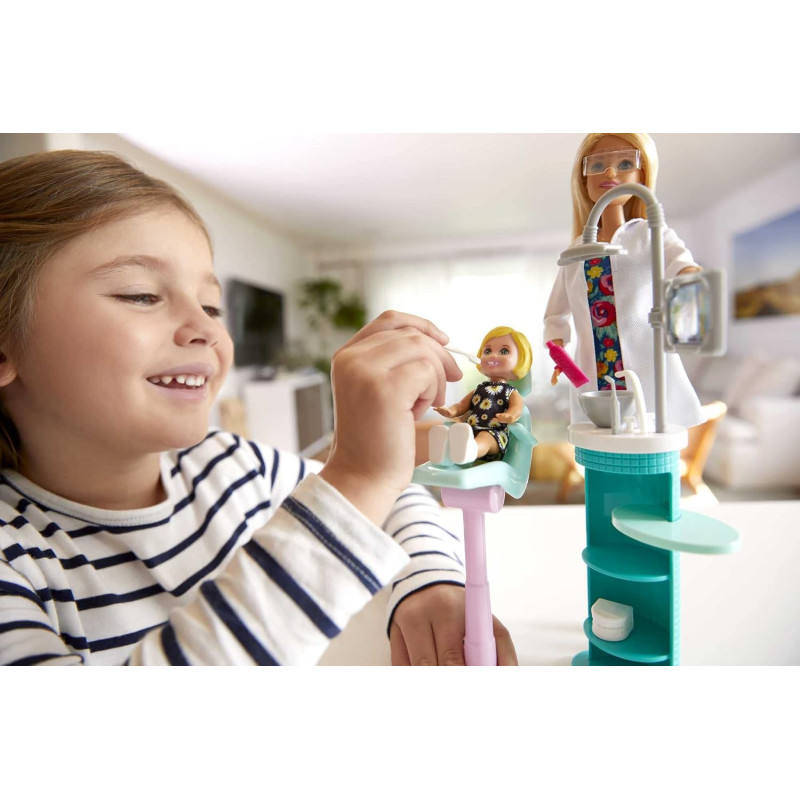Barbie coffret dentiste blonde - Barbie - MATTEL