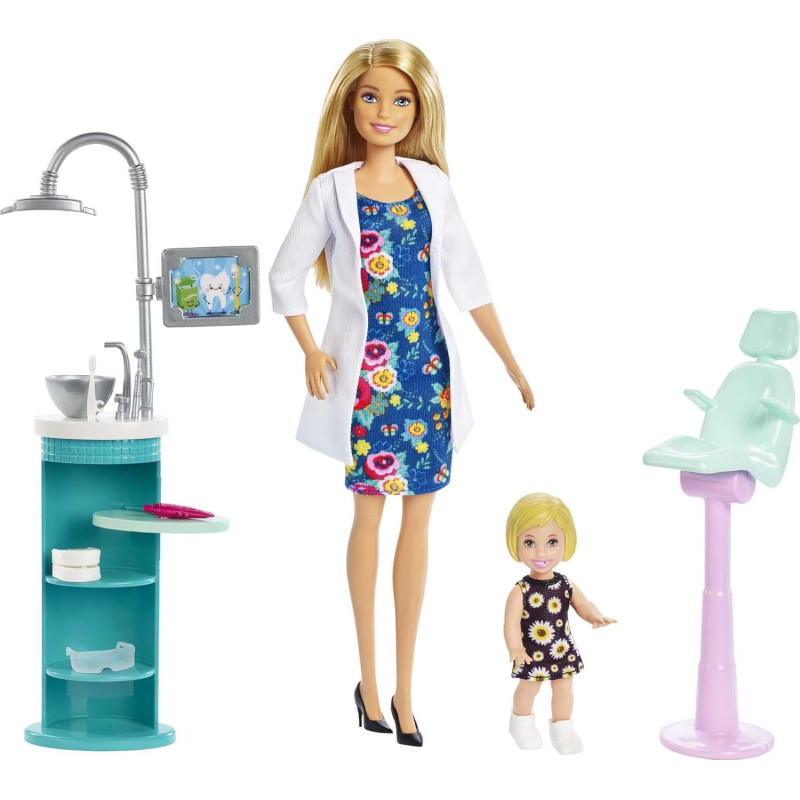 Barbie coffret dentiste blonde - Barbie - MATTEL