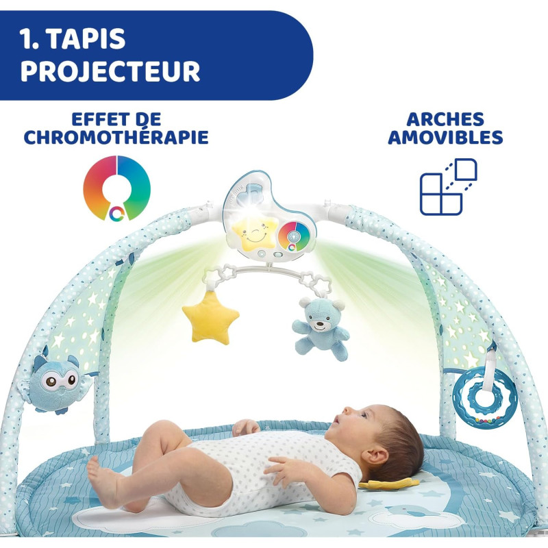 Tapis d'éveil colors gym bleu First Dreams - CHICCO