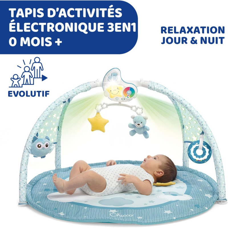 Tapis d'éveil colors gym bleu First Dreams - CHICCO