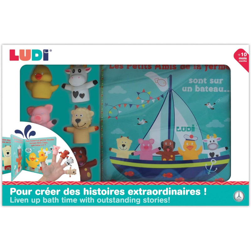 Livre et marionnettes de bain - LUDI