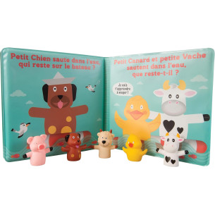 Livre et marionnettes de bain - LUDI