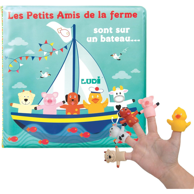 Livre et marionnettes de bain - LUDI