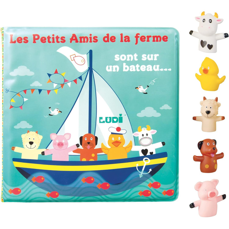 Livre et marionnettes de bain - LUDI