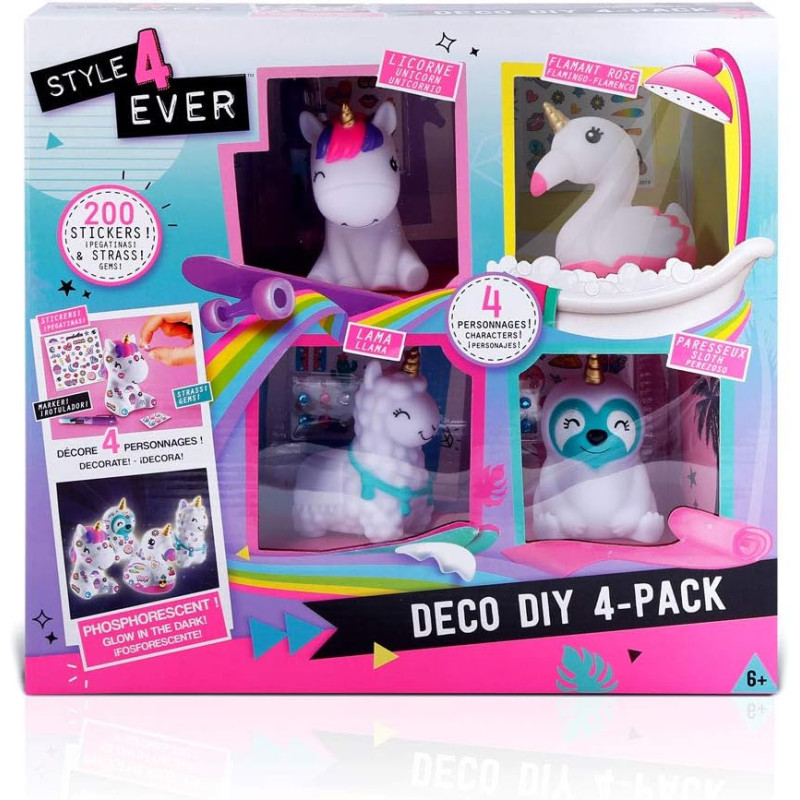 Mini Deco DIY - Mini-figurines à décorer et à personnaliser qui brillent dans le noir ! - CANAL TOYS