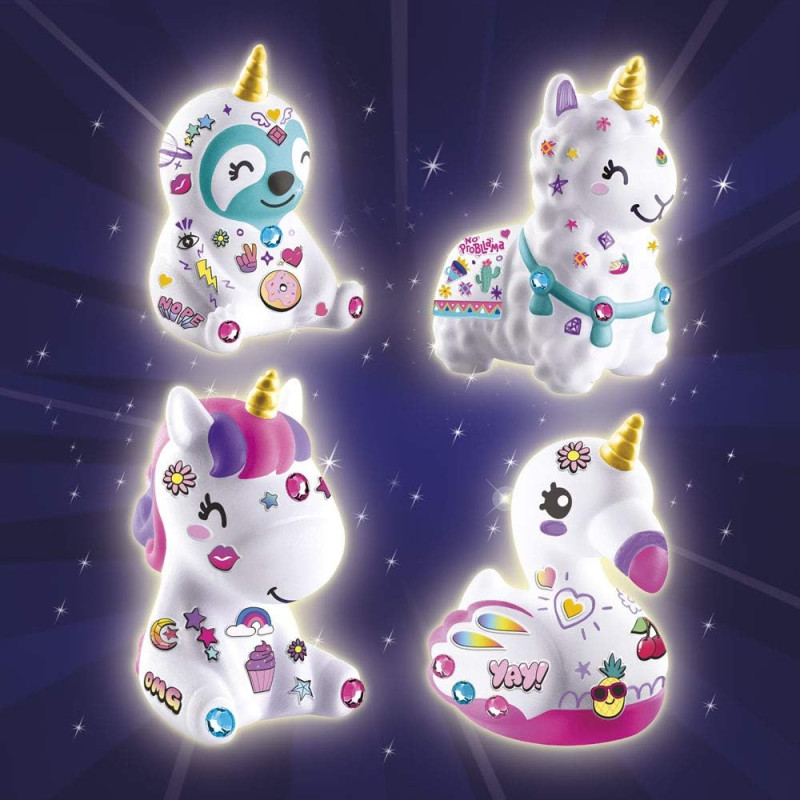 Mini Deco DIY - Mini-figurines à décorer et à personnaliser qui brillent dans le noir ! - CANAL TOYS