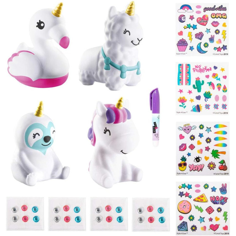 Mini Deco DIY - Mini-figurines à décorer et à personnaliser qui brillent dans le noir ! - CANAL TOYS