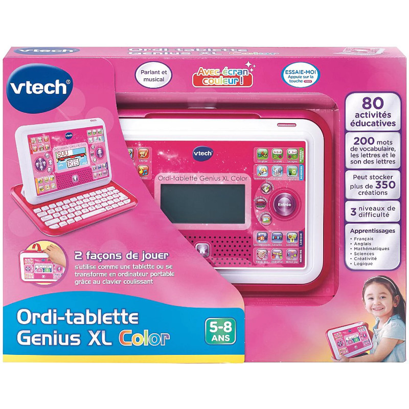 Ordi tablette Genius XL color rose - VTECH