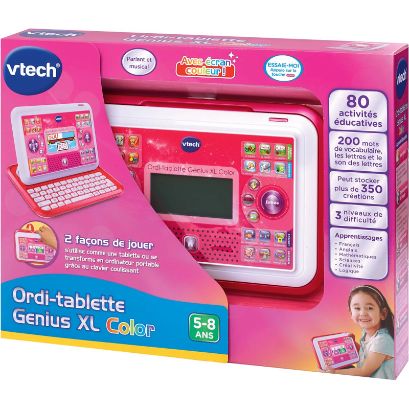 Ordi tablette Genius XL color rose - VTECH