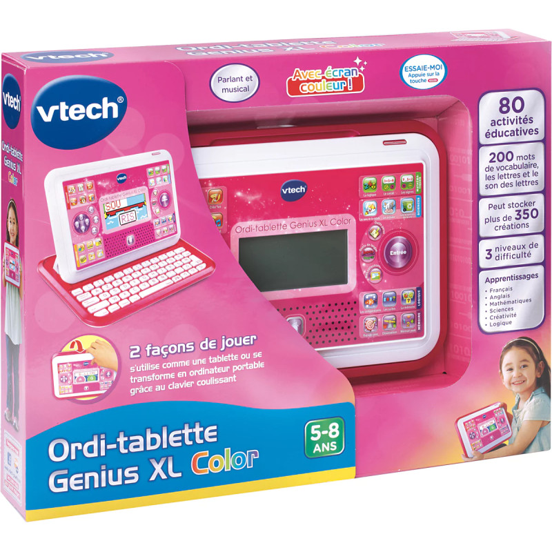 Ordi tablette Genius XL color rose - VTECH