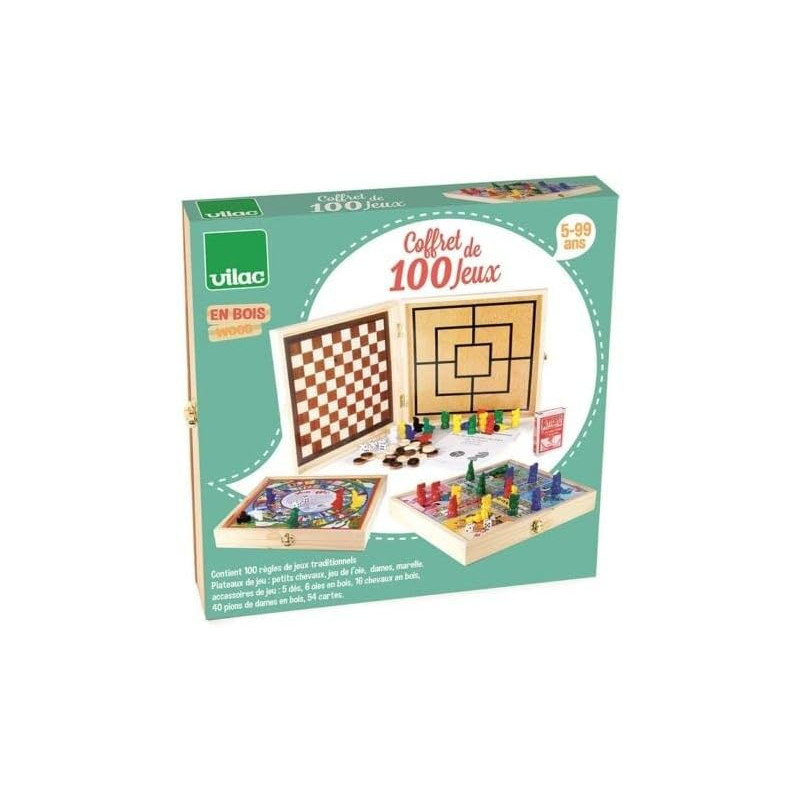 Coffret bois de 100 jeux - VILAC