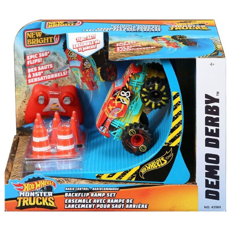 Monster Truck Ensemble De Back Flip Demolition Derby 1:43 R/C - NEW BRIGHT