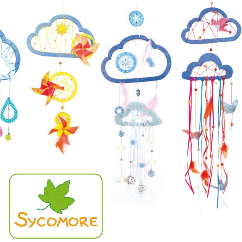 Kit créatif Dream box Attrapes rêves nuages - SYCOMORE