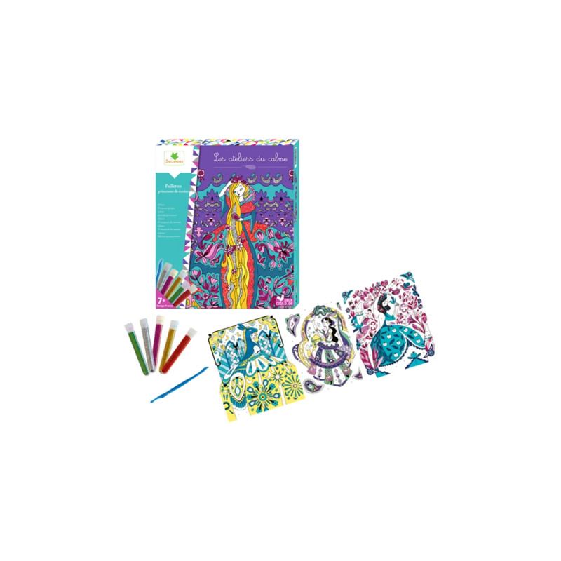 Les Ateliers du Calme - Tableaux À Paillettes - Princesses de Contes - SYCOMORE