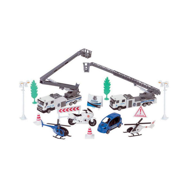 Coffret 6 véhicules police - WDK PARTNER