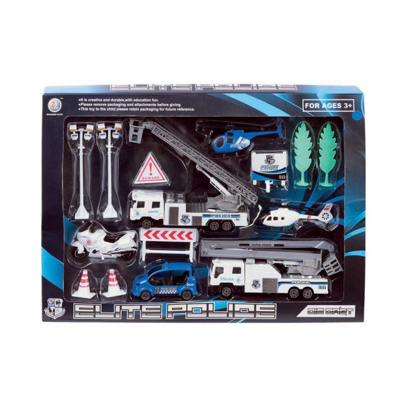 Coffret 6 véhicules police - WDK PARTNER