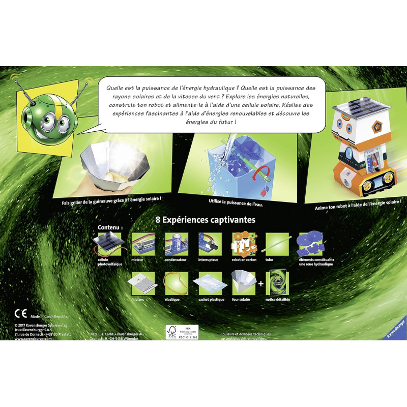 Kit d'expériences Science Energies renouvelables - RAVENSBURGER