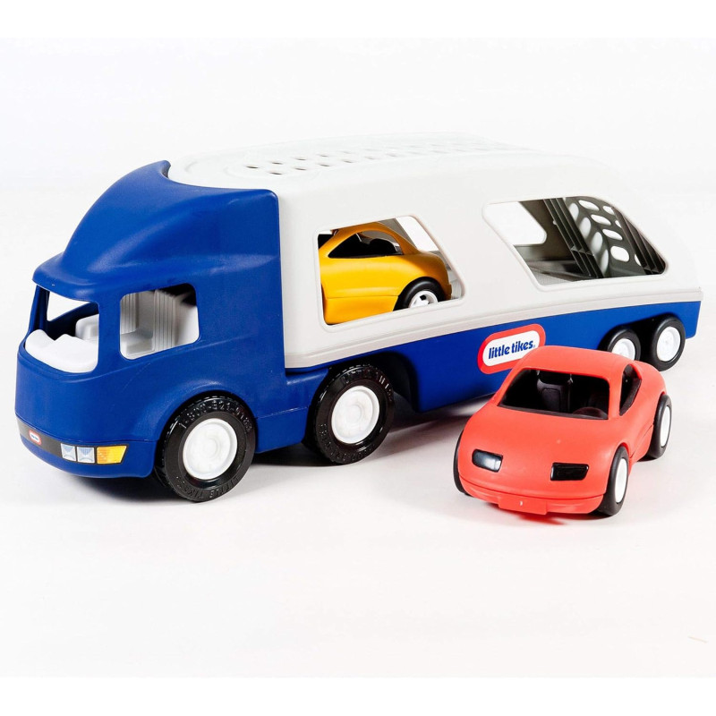 Camion Porte vehicule avec 2 voitures de courses - LITTLE TIKES