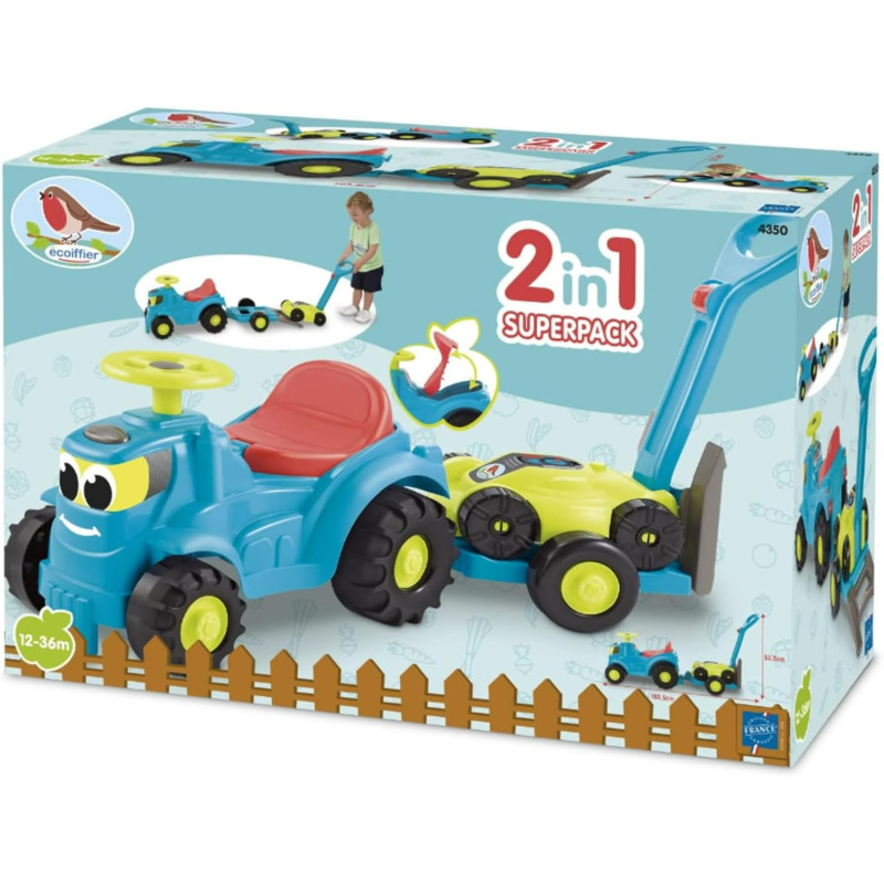 Tracteur remorque + tondeuse - ECOIFFIER