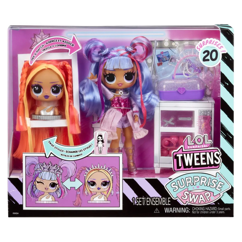 L.O.L. Surprise Tweens Surprise Swap Series - Buns-2-Braids Bailey - L.O.L. SURPRISE
