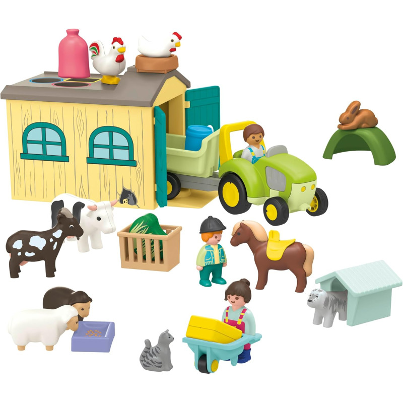 Ferme avec tracteur et animaux - PLAYMOBIL