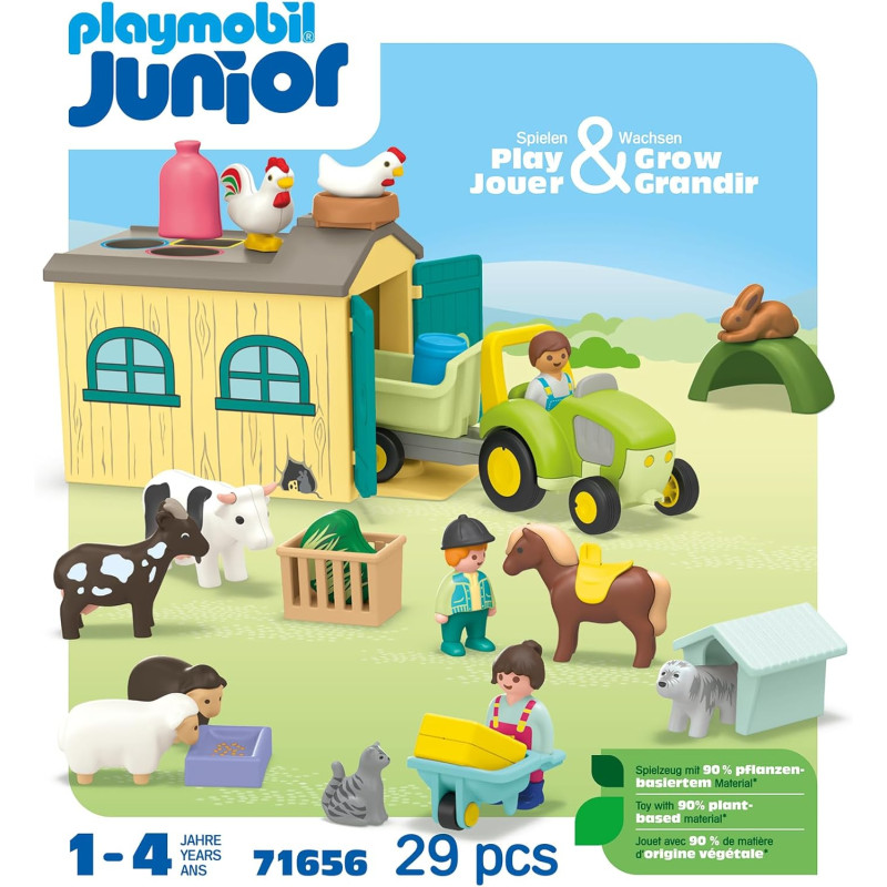 Ferme avec tracteur et animaux - PLAYMOBIL