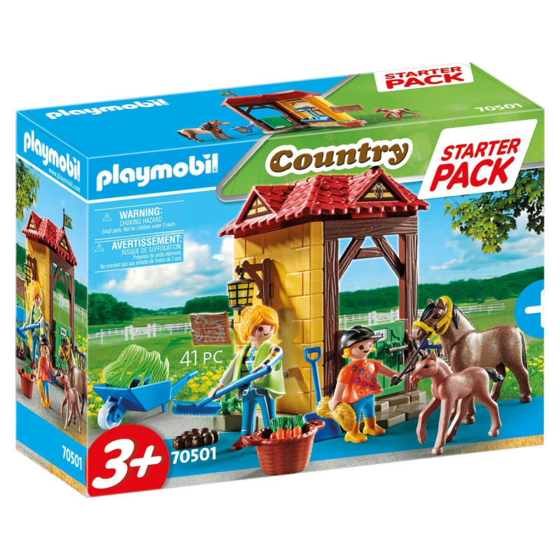 Starter pack box et poney  - PLAYMOBIL