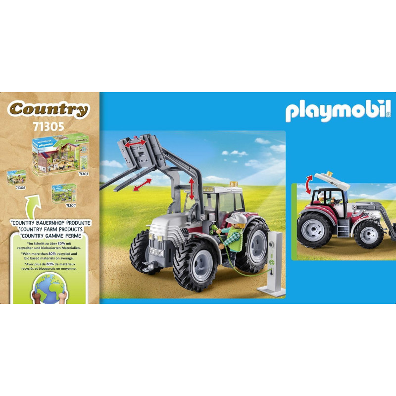 Grand tracteur électrique - PLAYMOBIL
