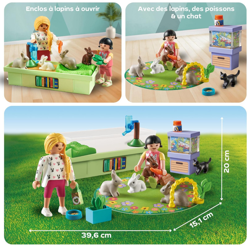 Animalerie avec enclos à lapin - PLAYMOBIL