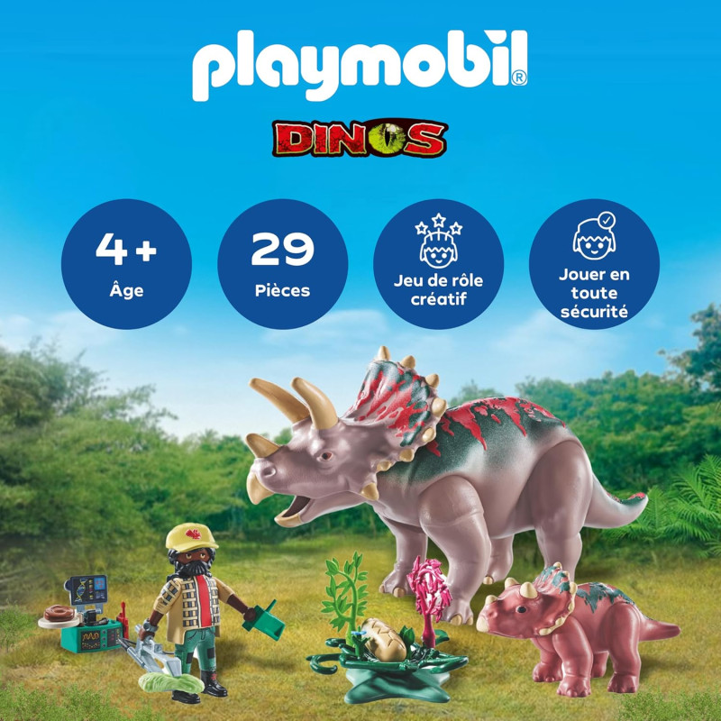 Triceratops et explorateur - PLAYMOBIL