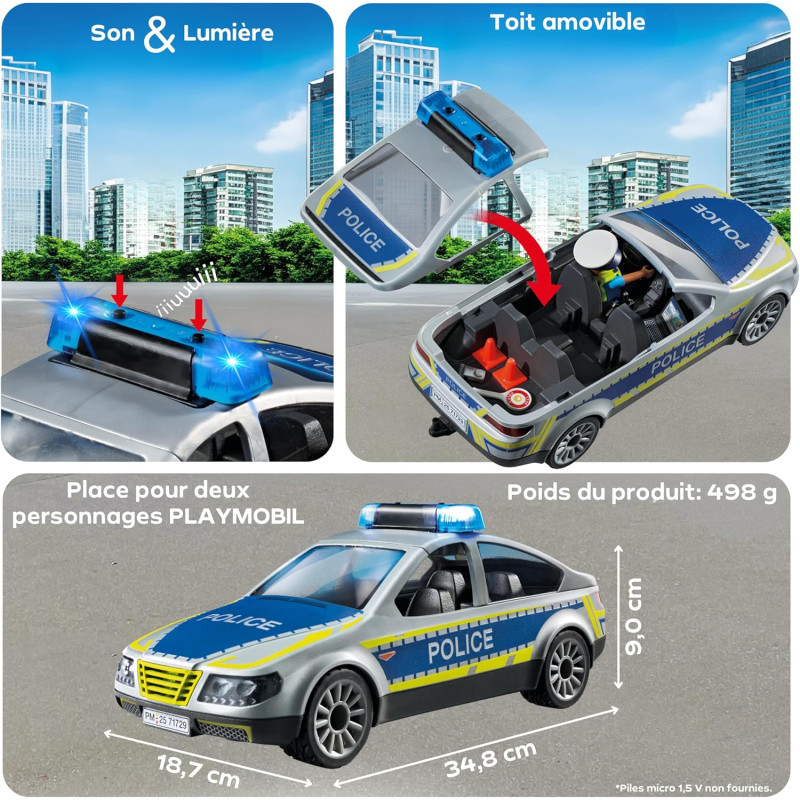 Voiture police avec sirène - PLAYMOBIL