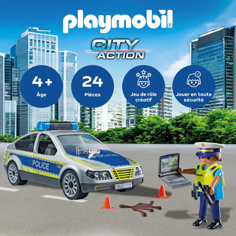 Voiture police avec sirène - PLAYMOBIL