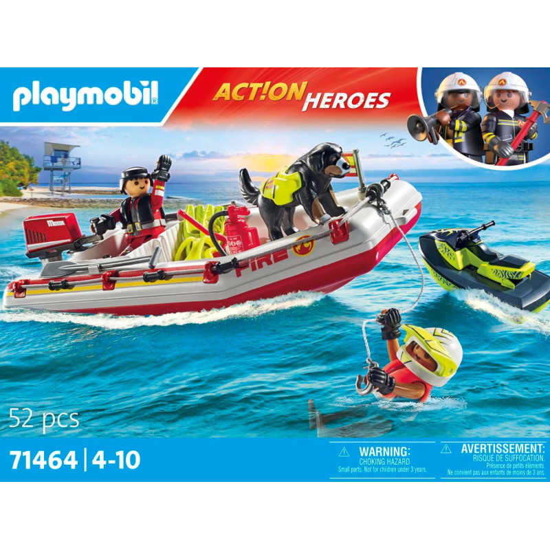 Bateau de pompier et scooter - PLAYMOBIL