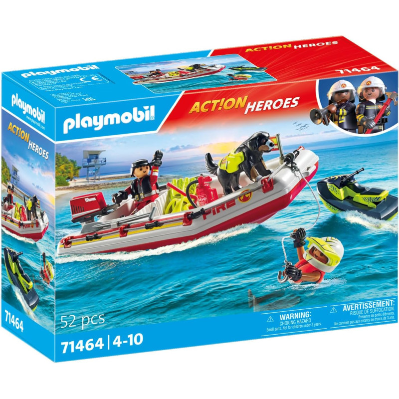 Bateau de pompier et scooter - PLAYMOBIL