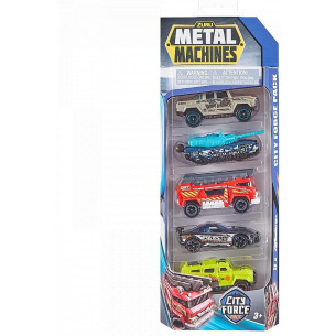 Pack Metal Machines City Force 5 véhicules - ZURU