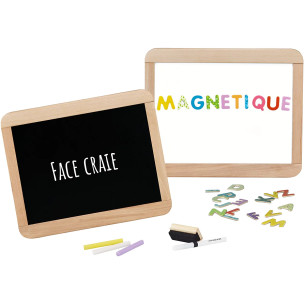 Ardoise d'écolier en bois 37x31cm - JEUJURA