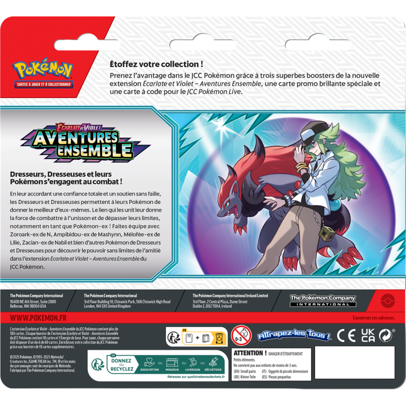 Pack 3 boosters Aventures ensemble EV09 - POKÉMON