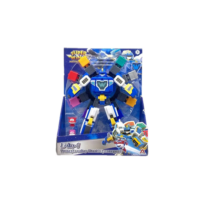 Transforming World Spaceport + 2 figurines - Super Wings - ALPHA GROUP