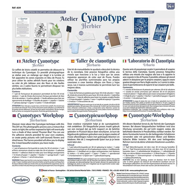 Atelier cyanotype herbier - SENTOSPHERE
