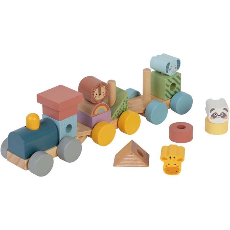 Train bois animal 32cm - WDK