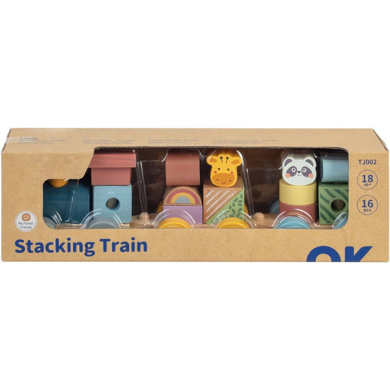 Train bois animal 32cm - WDK