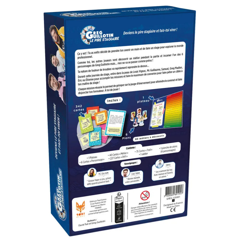 Le pire stagiaire Greg Guillotin - TOPI GAMES