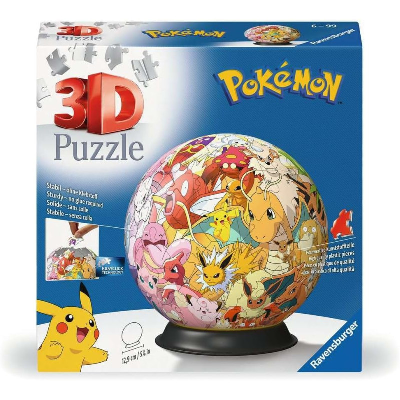 Puzzle 3D ball 72 pièces Pokémon - RAVENSBURGER