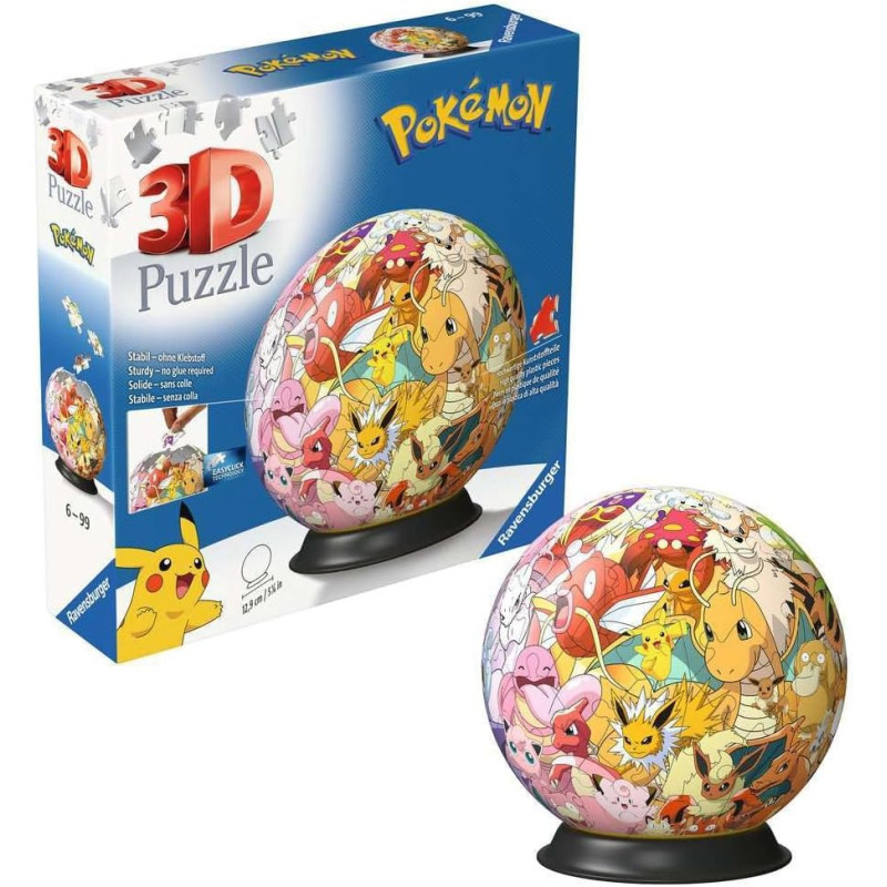 Puzzle 3D ball 72 pièces Pokémon - RAVENSBURGER