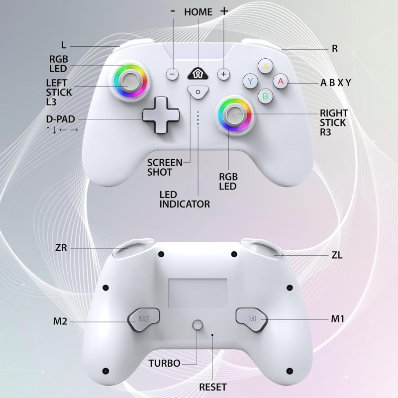 Manette Switch 2 Blanche - SUBSONIC