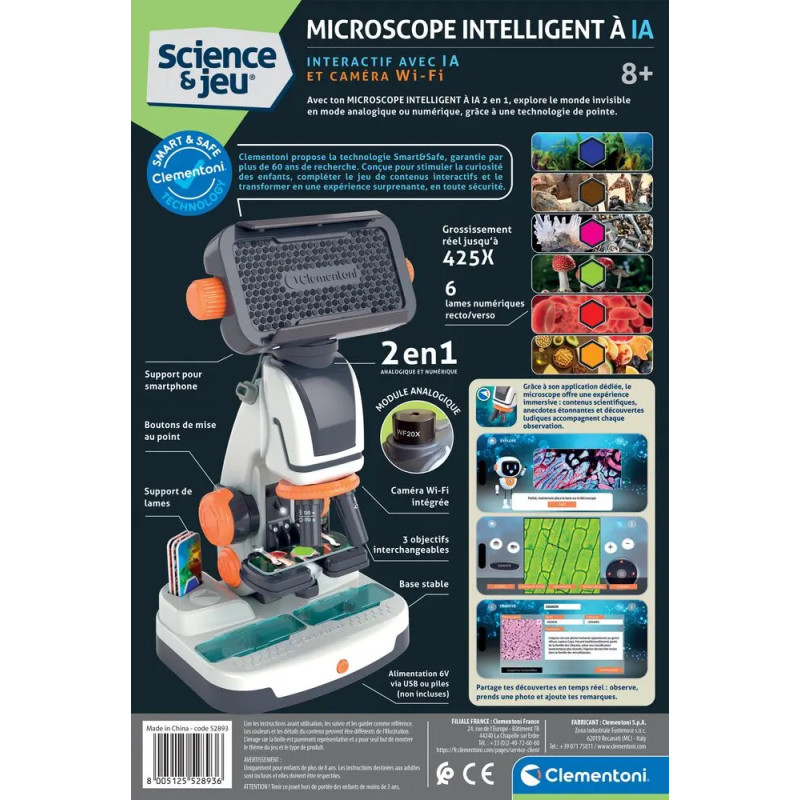 Microscope digital 2 en 1 Wi-Fi - CLEMENTONI